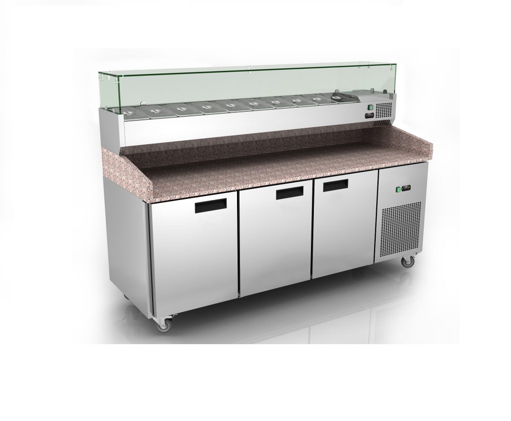 Pizza Preparation Chiller + Salad bar.